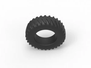 Pulling tractor rear tire 10 Scale 1 to 25 3D Print Model