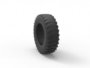 Pulling tractor rear tire 10 Scale 1 to 25 3D Baskı Modeli