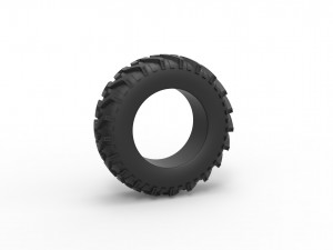 Pulling tractor rear tire 11 Scale 1 to 25 Model Cetak 3D