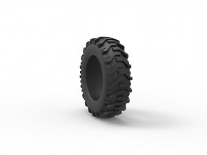 Pulling tractor rear tire 11 Scale 1 to 25 Modelo de Impressão 3D