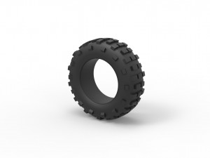 Offroad tire 59 Scale 1 to 25 3D Print Model