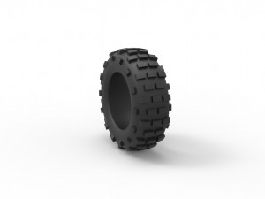 Offroad tire 59 Scale 1 to 25 3D Print Model
