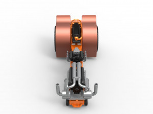 Pulling tractor with V12 and V8 engines Scale 1 to 25 Model Cetak 3D