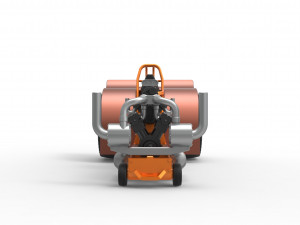 Pulling tractor with V12 and V8 engines Scale 1 to 25 Model Cetak 3D