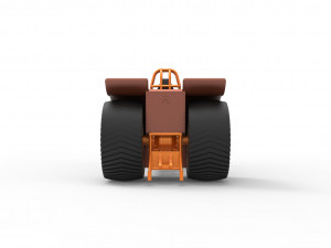 Pulling tractor with V12 and V8 engines Scale 1 to 25 Model Cetak 3D