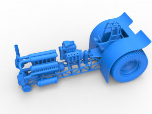 Pulling tractor with V12 and V8 engines Scale 1 to 25 Model Cetak 3D
