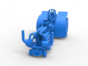 Pulling tractor with V12 and V8 engines Scale 1 to 25 Model Cetak 3D