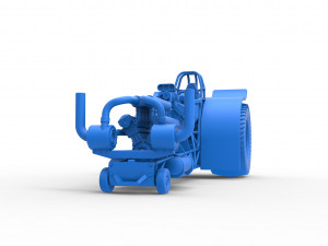 Pulling tractor with V12 and V8 engines Scale 1 to 25 Model Cetak 3D