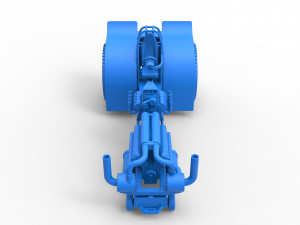 Pulling tractor with V12 and V8 engines Scale 1 to 25 Model Cetak 3D