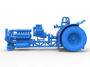 Pulling tractor with V12 and V8 engines Scale 1 to 25 Model Cetak 3D