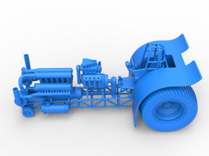 Pulling tractor with V12 and V8 engines Scale 1 to 25 Model Cetak 3D