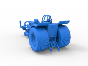 Pulling tractor with V12 and V8 engines Scale 1 to 25 Model Cetak 3D