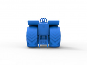 Pulling tractor with V12 and V8 engines Scale 1 to 25 Model Cetak 3D