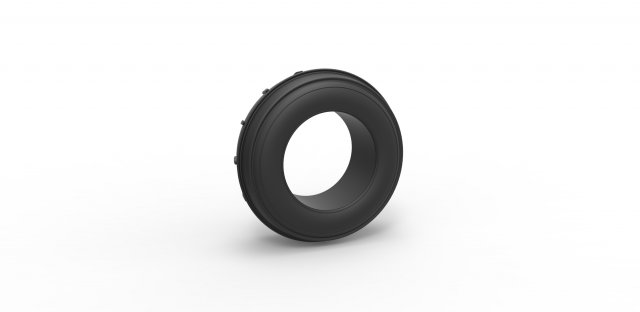 Dune buggy front tire 3 Scale 1 to 25 3D Print Model .c4d .max .obj .3ds .fbx .stl .blend 