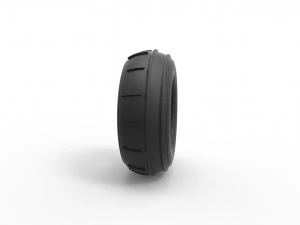 Dune buggy front tire 3 Scale 1 to 25 3D Print Model