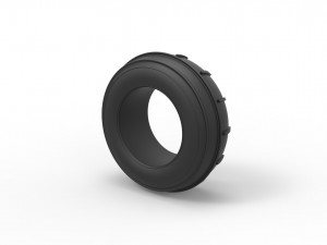 Dune buggy front tire 3 Scale 1 to 25 3D Print Model