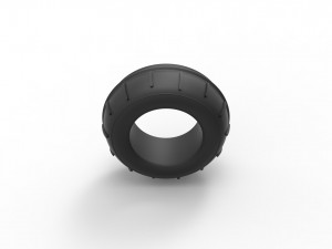 Dune buggy front tire 3 Scale 1 to 25 3D Print Model
