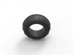 Dune buggy front tire 3 Scale 1 to 25 3D Print Model