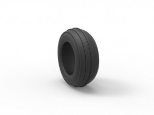 Dune buggy front tire 4 Scale 1 to 25 3D-Druckmodell