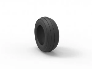 Dune buggy front tire 4 Scale 1 to 25 3D Print Model