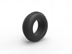 Dune buggy front tire 5 Scale 1 to 25 3D Baskı Modeli