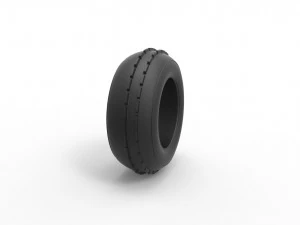 Dune buggy front tire 5 Scale 1 to 25 3D Print Model