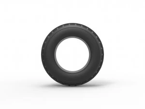 Dune buggy front tire 5 Scale 1 to 25 3D Print Model