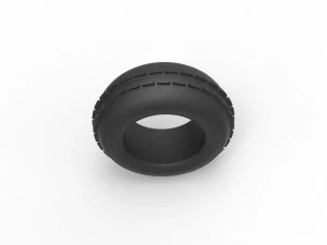 Dune buggy front tire 5 Scale 1 to 25 3D Print Model