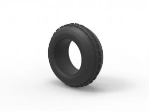 Dune buggy front tire 5 Scale 1 to 25 3D Print Model