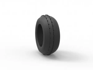 Dune buggy front tire 5 Scale 1 to 25 3D Print Model