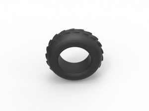 Dune buggy front tire 6 Scale 1 to 25 3D 프린트 모델