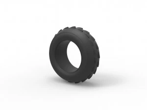Dune buggy front tire 6 Scale 1 to 25 3D Print Model