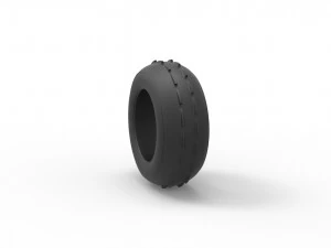 Dune buggy front tire 6 Scale 1 to 25 3D Print Model
