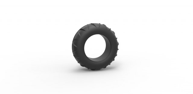 Dune buggy front tire 7 Scale 1 to 25 Model Cetak 3D .c4d .max .obj .3ds .fbx .stl .blend