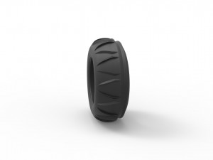 Dune buggy front tire 7 Scale 1 to 25 Model Cetak 3D