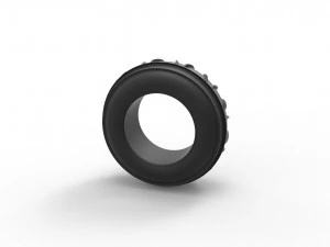 Dune buggy front tire 7 Scale 1 to 25 3D Print Model