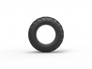 Dune buggy front tire 8 Scale 1 to 25 3D Print Model