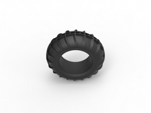 Dune buggy front tire 8 Scale 1 to 25 3Dプリントモデル