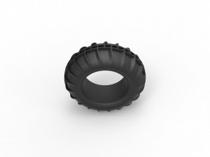 Dune buggy front tire 9 Scale 1 to 25 3D Принт Модель