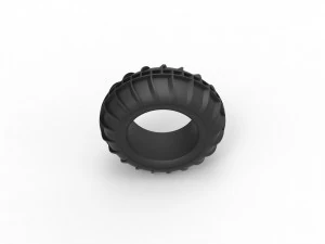 Dune buggy front tire 9 Scale 1 to 25 3D Print Model