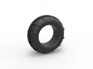 Dune buggy front tire 10 Scale 1 to 25 3D Print Model