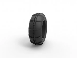 Dune buggy front tire 10 Scale 1 to 25 3D Print Model