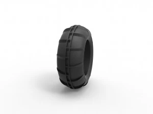 Dune buggy front tire 11 Scale 1 to 25 3D Print Model