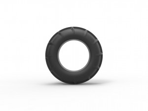 Dune buggy front tire 11 Scale 1 to 25 3D Принт Модель