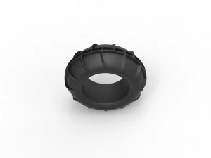 Dune buggy front tire 11 Scale 1 to 25 3D Print Model
