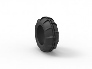 Dune buggy front tire 11 Scale 1 to 25 3D Принт Модель