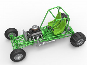 Old school water pumper Sand buggy Version 2 Scale 1 to 25 Modelo de Impressão 3D