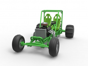 Old school water pumper Sand buggy Version 2 Scale 1 to 25 Modelo de Impressão 3D