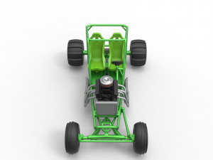 Old school water pumper Sand buggy Version 2 Scale 1 to 25 Modelo de Impressão 3D