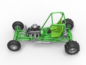 Old school water pumper Sand buggy Version 2 Scale 1 to 25 Modelo de Impressão 3D